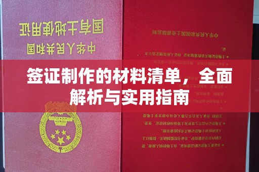 巍山签证制作的材料清单，全面解析与实用指南