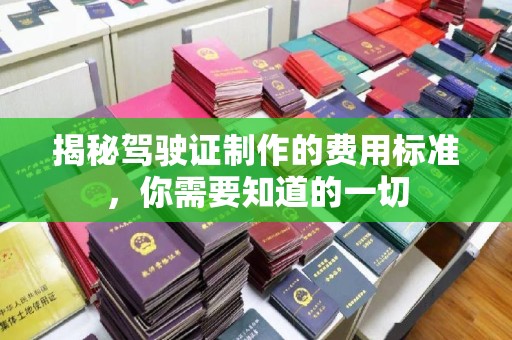 巍山揭秘驾驶证制作的费用标准，你需要知道的一切