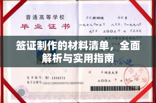 巍山签证制作的材料清单，全面解析与实用指南