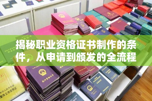 巍山揭秘职业资格证书制作的条件，从申请到颁发的全流程解析