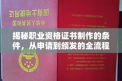 巍山揭秘职业资格证书制作的条件，从申请到颁发的全流程解析