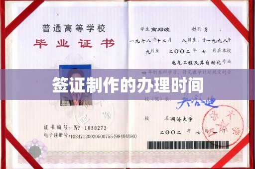 巍山签证制作的办理时间